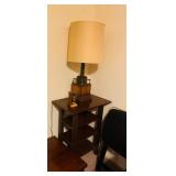 Vintage End Table / Table Lamp