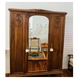 Antique Mirrored Wardrobe