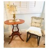 Antique Rocking Chair / Mersman Harp Table