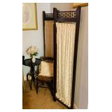 Vintage Privacy Screen / Antique Chair