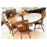 Oak Table w/ 5 Chairs