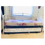 White Metal Twin Trundle Bed