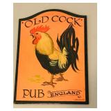 Vintage Old Cock Pub Sign