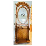 Antique Mirrored Hall Tree