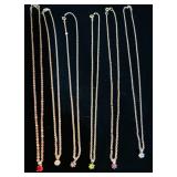 Fashion necklaces w/genuine gemstones