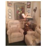 (2) Recliners - Rooser Lamp