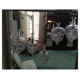 (5) Basket Chandeliers w/ Austrian Crystals (1962)