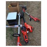 Weedeaters, hedge trimmer and blower