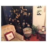 4 panel oriental screen