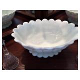 Milk glass bowl
