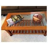 heavy oak coffee table