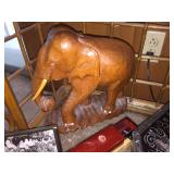 Teak hand carved elephant