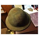WW1 M1917 helmet. Notice very faint "Big Red 1" insignia