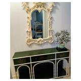 entry hall set.  table and mirror.
