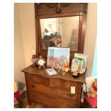 Antique dresser and mirror