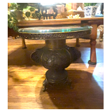 Usubata floral vase, vintage, bronze