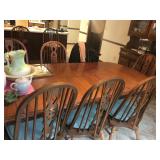 Oak Table/8 chairs