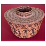Yokuts Polychrome Bottleneck basket 6.5x10"