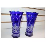 Bohemian Colbalt Blue Cut Vase Bohemian Colbalt Blue Cut Vase