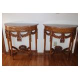 20th Cen. Half Moon Marble Top