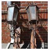 Large Rustic electrified lantern