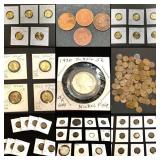 coins - collectable coins - gold - nickel - silver