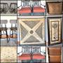bar stools - patio furniture - rug