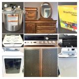 Awesome Dressers - Area Rugs - Leather Chairs & Couch - Drafting Table - Butcher Block Cart - Wurlit