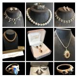 Gold, Silver, Pearls, Vintage Jewelry 