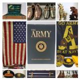 vintage military, flags, sword, artwork, etc.  