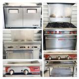 Restaurant Equipment Liquidation: Commercial Oven/Range - Commercial Refrigerated Prep Table - Etc. 