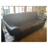 3-Seater Studded leather Brown Sofa - 91" Long x 41" Deep x 36" Tall - Pre-Sale $225