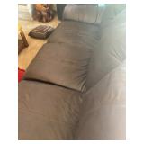 3-Seater Studded leather Brown Sofa - 91" Long x 41" Deep x 36" Tall - Pre-Sale $225