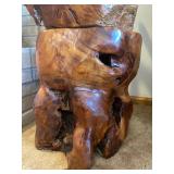 4ft Tall 2-piece Burl Wood Hand-Carved Panther - Accepting offers as owner has a minimum(please call