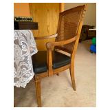 Vintage Henredon Dining Table, 2 Leafs & 8 Chairs w/Table Pad - 65" Length + 20" per Leaf x 45" Wide