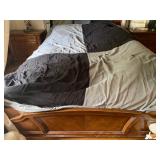 Four Poster Canopy Queen Waterbed w/Top Mattress - 94" Long x 72" Wide x 80" Tall - Pre-Sale $500