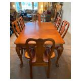 Master Home Furniture Co. Carved Wood Dining Room Table & 6 Chairs - $280 - 66