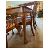 Master Home Furniture Co. Carved Wood Dining Room Table & 6 Chairs - $280 - 66" Long x 42" Wide x 30