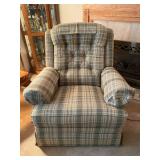 Green Plaid La-Z-Boy Rocking Recliner - $60 - 40" Wide x 35" Deep x 40" High