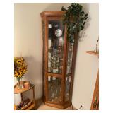 Lighted Corner Curio Cabinet - $90 - 75" High x 32" Wide