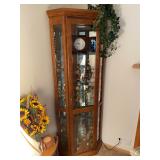 Lighted Corner Curio Cabinet - $90 - 75" High x 32" Wide