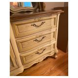 Vintage Stanley Furniture French Provincial Canary Yellow Double Mirror 9-Draw Dresser - $360 - 73" 