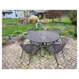 Wrought Iron Patio Set Table & 4 Chairs - $275