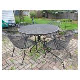 Wrought Iron Patio Set Table & 4 Chairs - $275