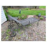 Wrought Iron Lounge Chair & Side Table - $160 - 70" Long x 26" Wide 