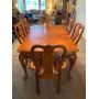 Master Home Furniture Co. Carved Wood Dining Room Table & 6 Chairs - $280 - 66" Long x 42" Wide x 30