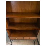 3 Shelf 2 Draw Cabinet w/Metal Legs - 60" Tall x 36" Wide x 12" Deep - $120 