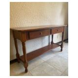 Wooden 2-Drawer Sofa Table - 27.5" Tall x 48" Wide x 18" Deep - $75