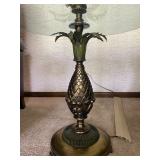 Hollywood Regency Colonial Premier Co Pineapple Brass Floor Lamp w/Glass Top - 61" Tall x 20" Diamet