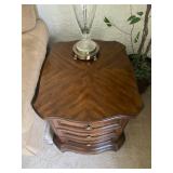 Drexel 3-Drawer Side Table - 26.5" Long x 22.5" Wide x 22" Tall - $60